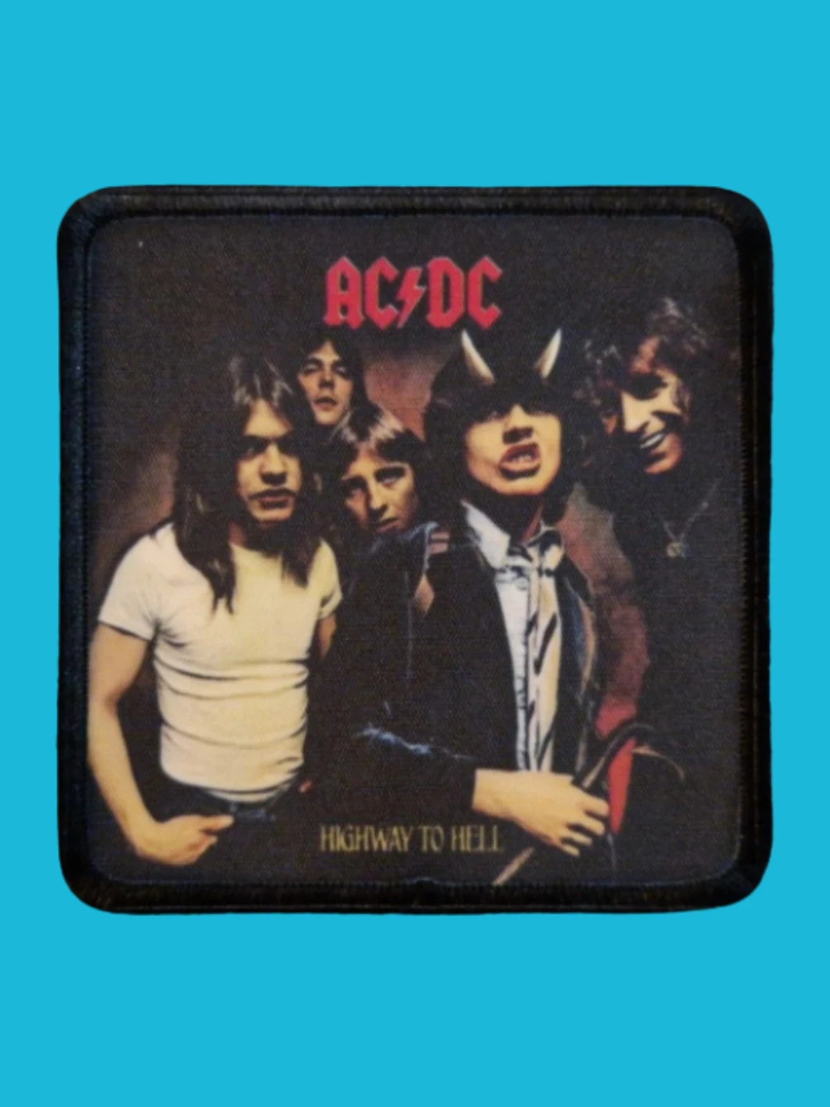 Patch AC/DC - Highway to Hell - Imprimé - Carré de 7,5 x 7,5 centimètres